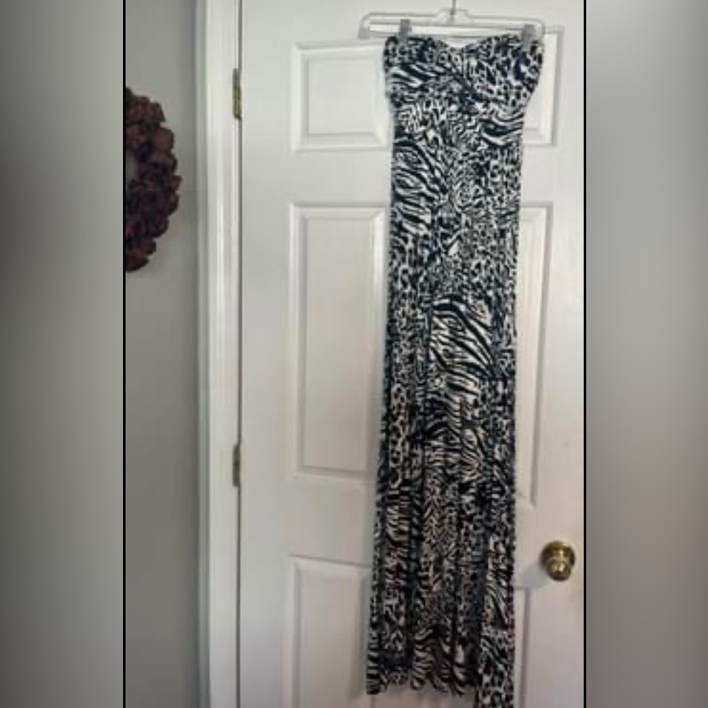 Guess long strapless dress size XS